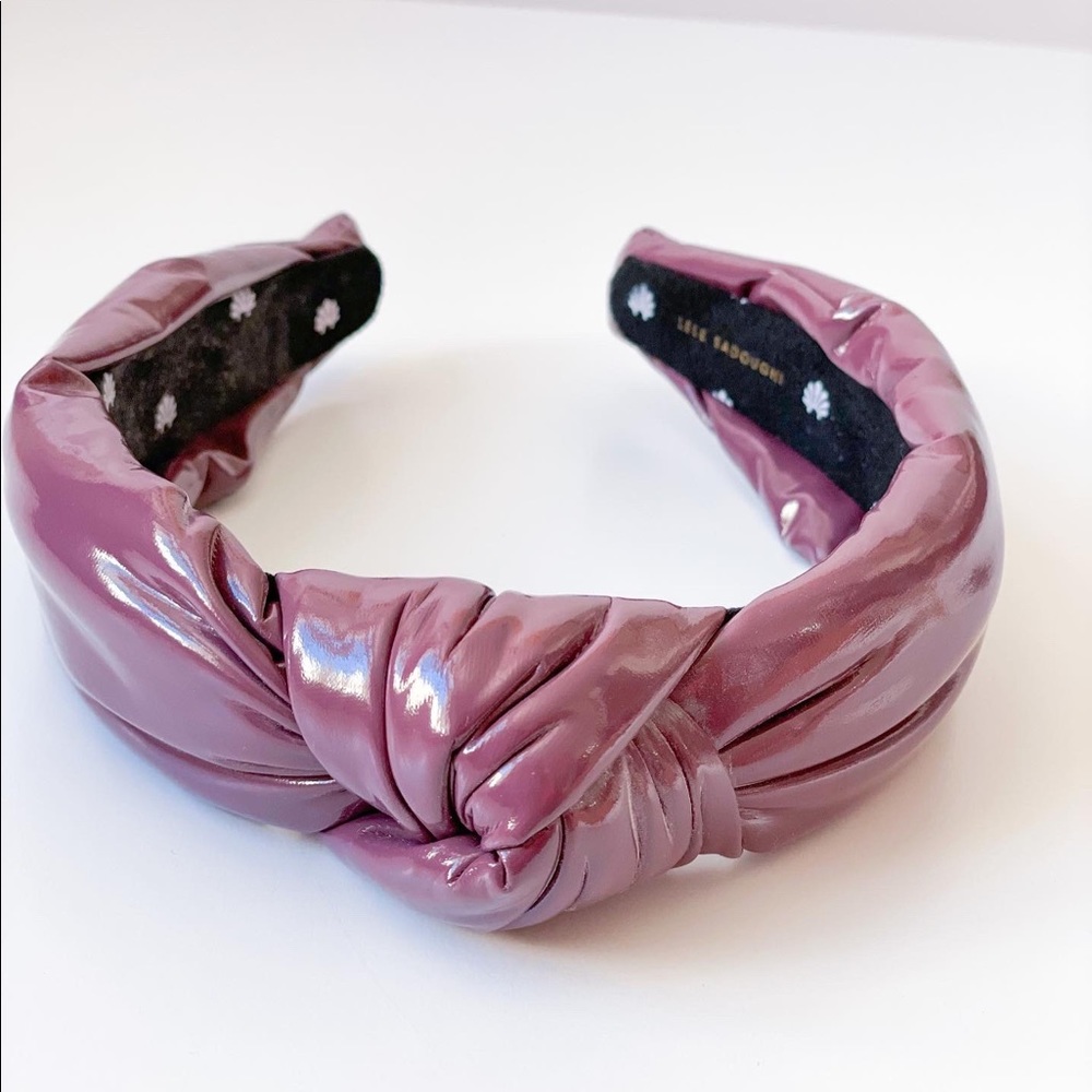 Lele Sadoughi Patent Leather Knotted Headband